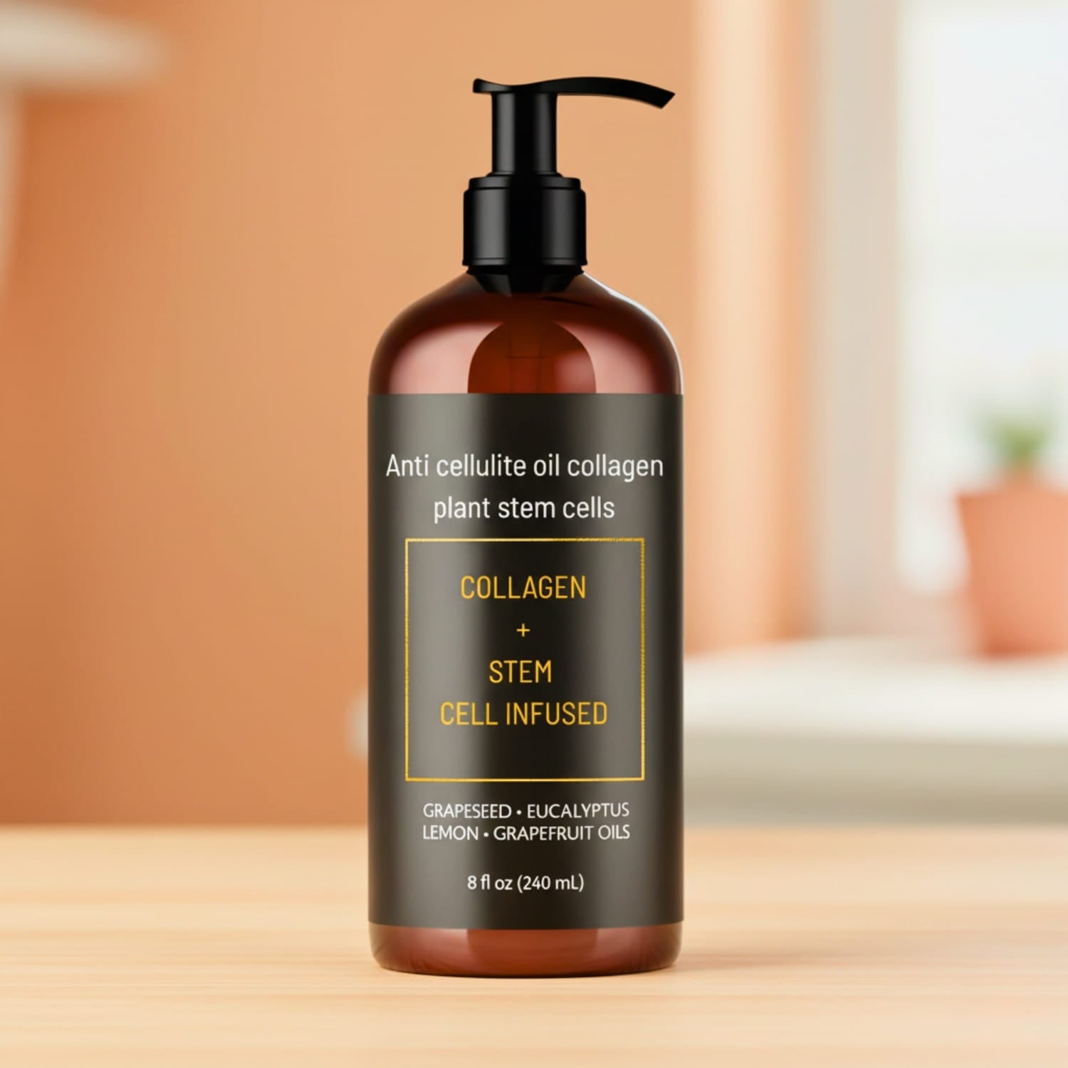 Anti cellulite oil collagen plant stem cells
